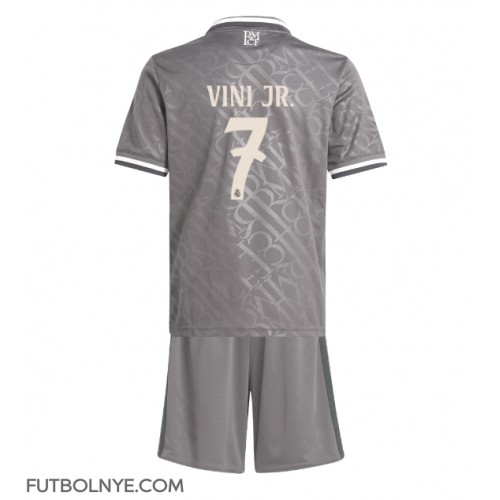 Camiseta Real Madrid Vinicius Junior #7 Tercera Equipación para niños 2024-25 manga corta (+ pantalones cortos)